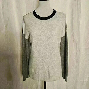 Black and White Long Sleeve Oversized Sweater